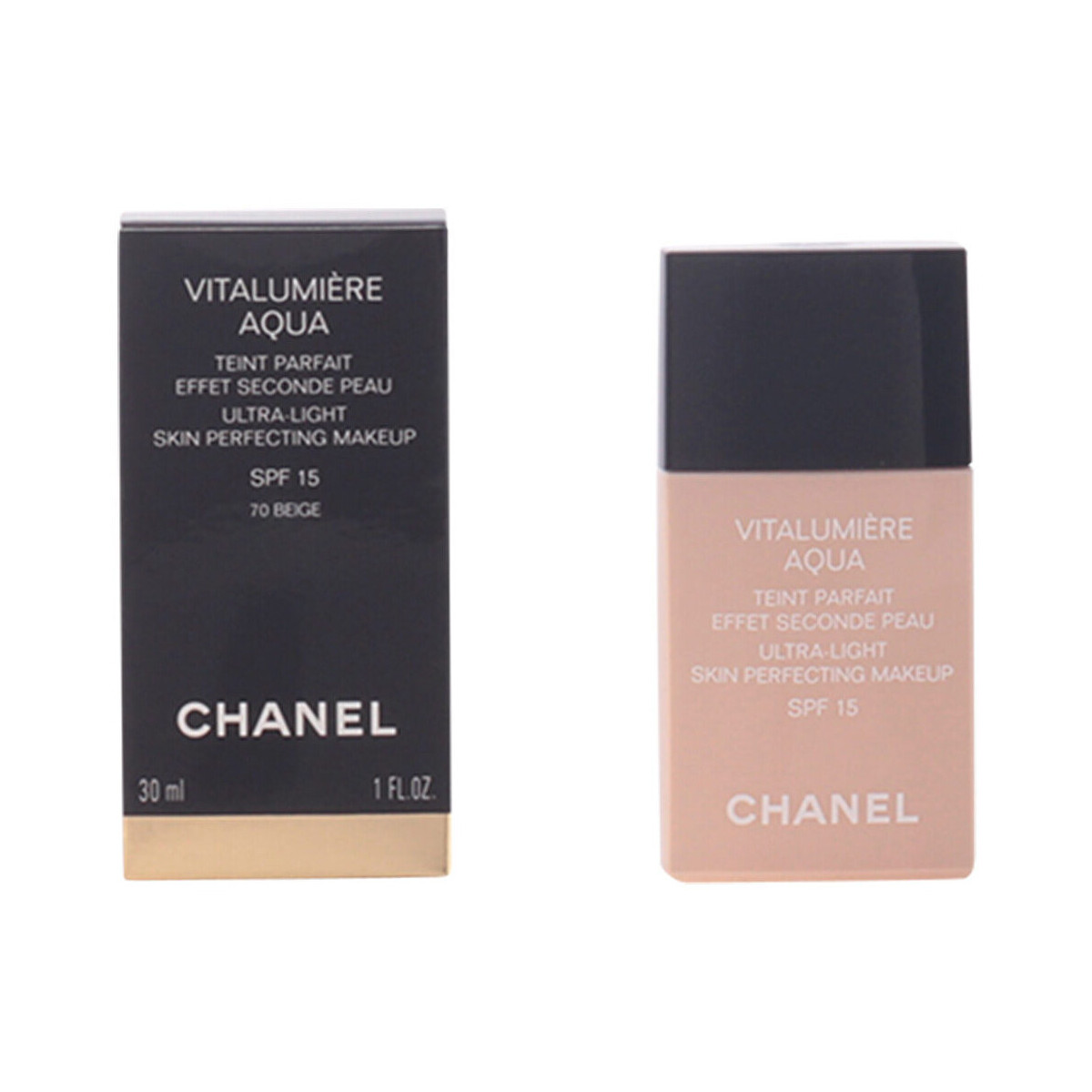 Belleza Base de maquillaje Chanel Vitalumière Aqua Teint Parfait 70-beige 