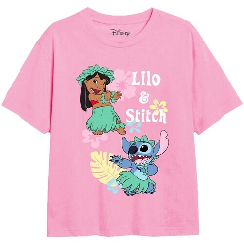textil Niña Camisetas manga larga Lilo & Stitch Hula Rojo