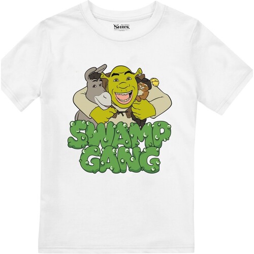 textil Niño Camisetas manga larga Shrek Swamp Gang Blanco