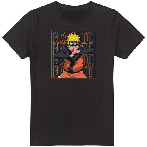 textil Hombre Camisetas manga larga Naruto TV2418 Negro