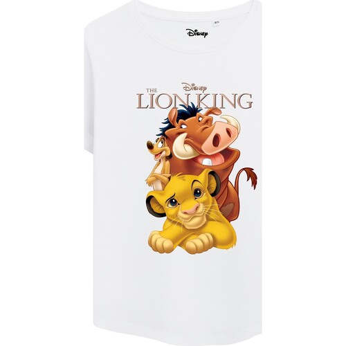 textil Mujer Camisetas manga larga The Lion King TV2429 Blanco
