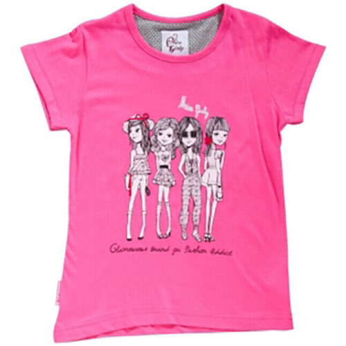 textil Niña Camisetas manga corta Miss Girly T-shirt manches courtes fille FRIGIRLY Rosa