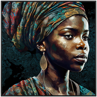 Signes Grimalt By SIGRIS - Cuadro Mujer Africana Verde de Pintura