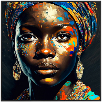 Casa Cuadros / pinturas Signes Grimalt Cuadro mujer africana Marrón