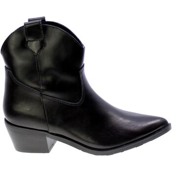 Zapatos Mujer Botines Francescomilano Stivaletto Texano Donna Nero D20-01a-ne Negro