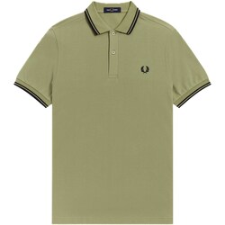 textil Hombre Tops y Camisetas Fred Perry Fp Twin Tipped Shirt Verde