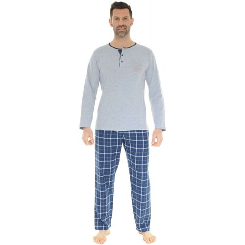 textil Hombre Pijama Christian Cane PYJAMA LONG GRIS DORIAN Gris