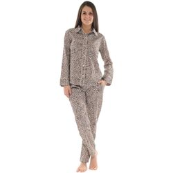 textil Mujer Pijama Pilus AGATHE Marrón