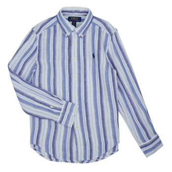 textil Niño Camisas manga larga Polo Ralph Lauren  Azul / Celeste / Blanco / Blanco / Azul / Multiple