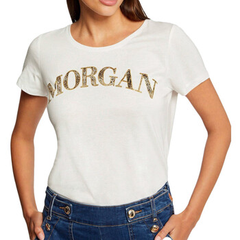 textil Mujer Camisetas manga corta Morgan  Blanco