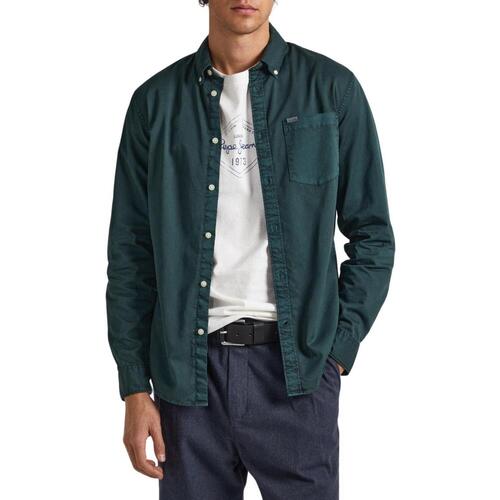 textil Hombre Camisas manga larga Pepe jeans CRAIL Verde