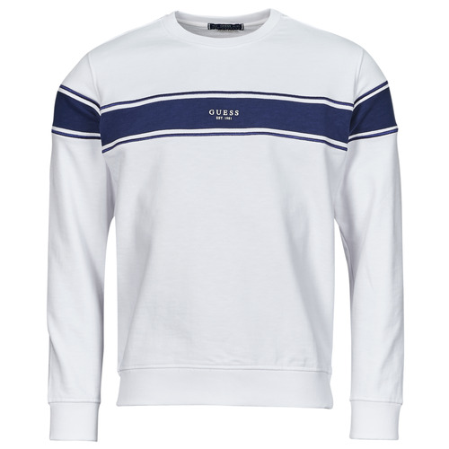 textil Hombre Sudaderas Guess INSERTED STRIPE Blanco