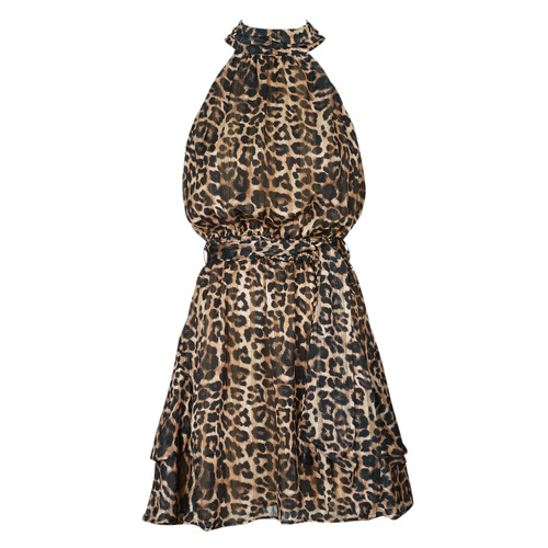 textil Mujer Vestidos cortos Guess SL ROMANA FLARE Leopardo