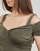 textil Mujer Tops / Blusas Guess EMILY SHINY RIB Kaki