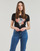 textil Mujer Camisetas manga corta Guess TROPICAL TRIANGLE Negro
