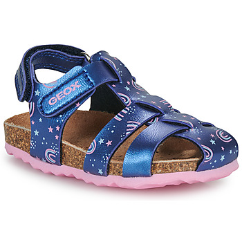 Zapatos Niña Sandalias Geox B SANDAL CHALKI GIRL Azul / Rosa