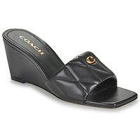 Zapatos Mujer Zuecos (Mules) Coach EMMA QUILTED LTH Negro