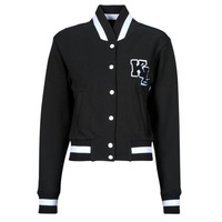 textil Mujer cazadoras Karl Lagerfeld varsity sweat jacket Negro / Blanco