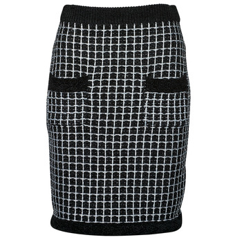 textil Mujer Faldas Karl Lagerfeld boucle knit skirt Negro / Blanco