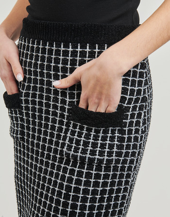Karl Lagerfeld boucle knit skirt Negro / Blanco