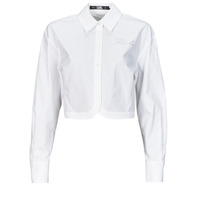 textil Mujer Camisas Karl Lagerfeld crop poplin shirt Blanco
