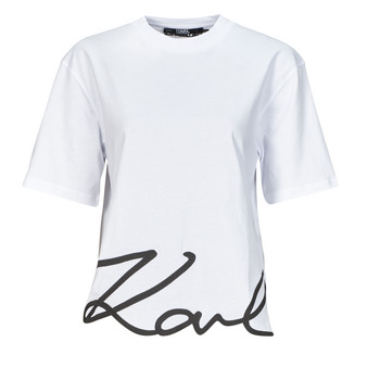 Karl Lagerfeld karl signature hem t-shirt Blanco