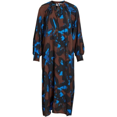 textil Mujer Vestidos Vila VIDOGMA RIA L/S ANCLE DRESS Azul
