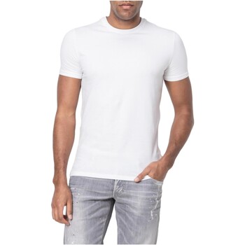 textil Hombre Camisas manga larga Dsquared - Pack 2 Camisetas Bsicas de Algodn Blanco