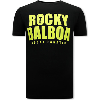 textil Hombre Camisetas manga corta Local Fanatic Camiseta Rocky Balboa Hombre Negro