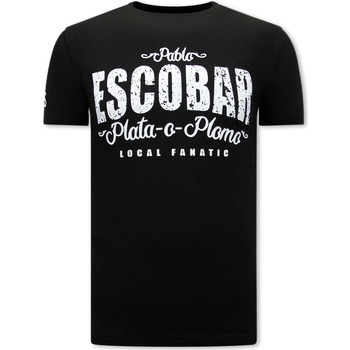 textil Hombre Camisetas manga corta Local Fanatic Camiseta Escobar Pablo Hombre Negro