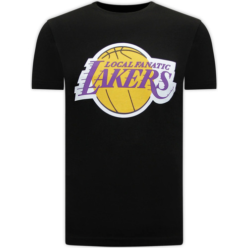 textil Hombre Camisetas manga corta Local Fanatic Camiseta Lakers Print Hombre Negra Negro
