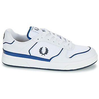 Fred Perry B300 Leather / Mesh Blanco / Azul
