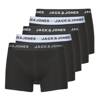 Ropa interior Hombre Boxer Jack & Jones JACSOLID TRUNKS 5 PACK OP Negro