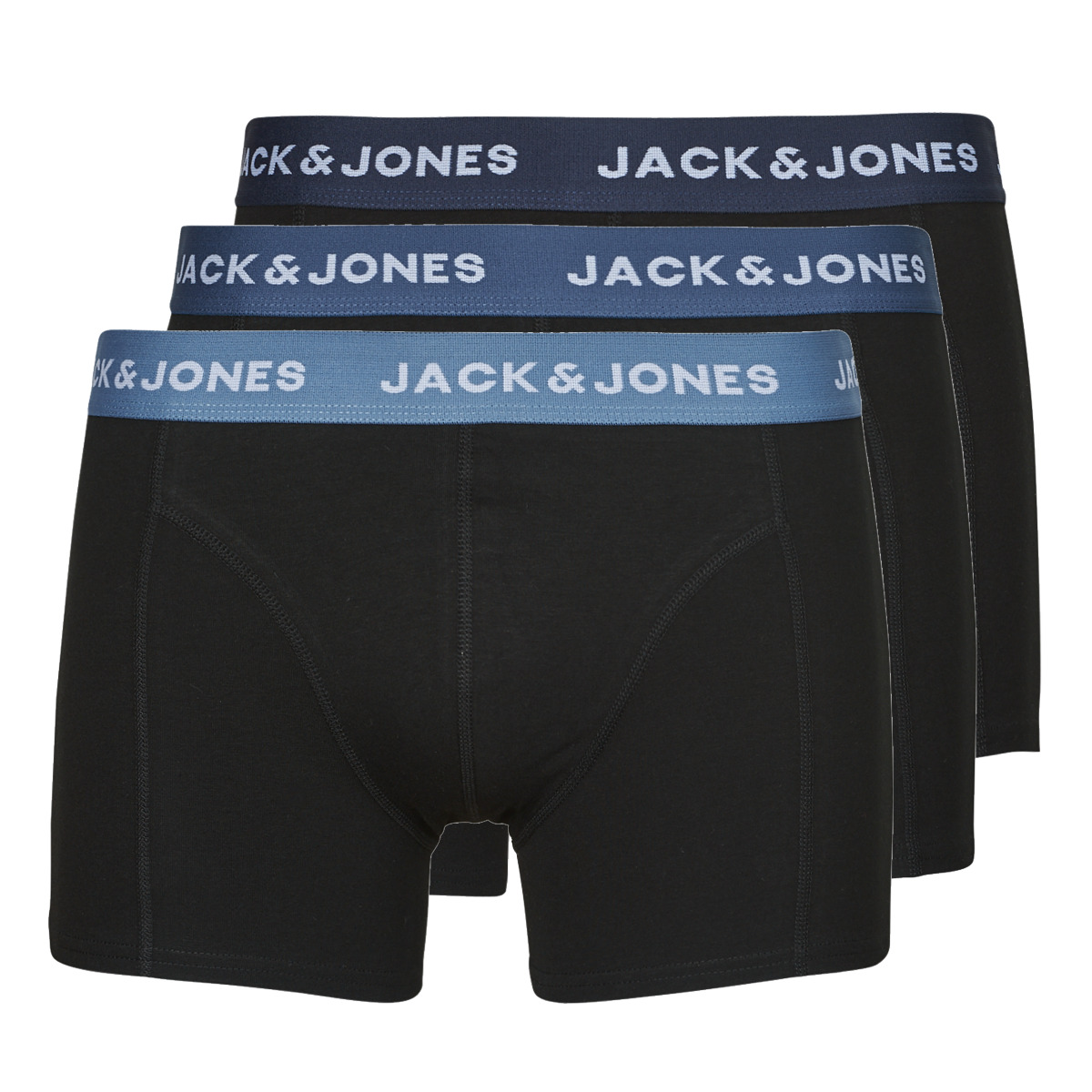 Ropa interior Hombre Boxer Jack & Jones JACSOLID TRUNKS 3 PACK OP Negro / Azul