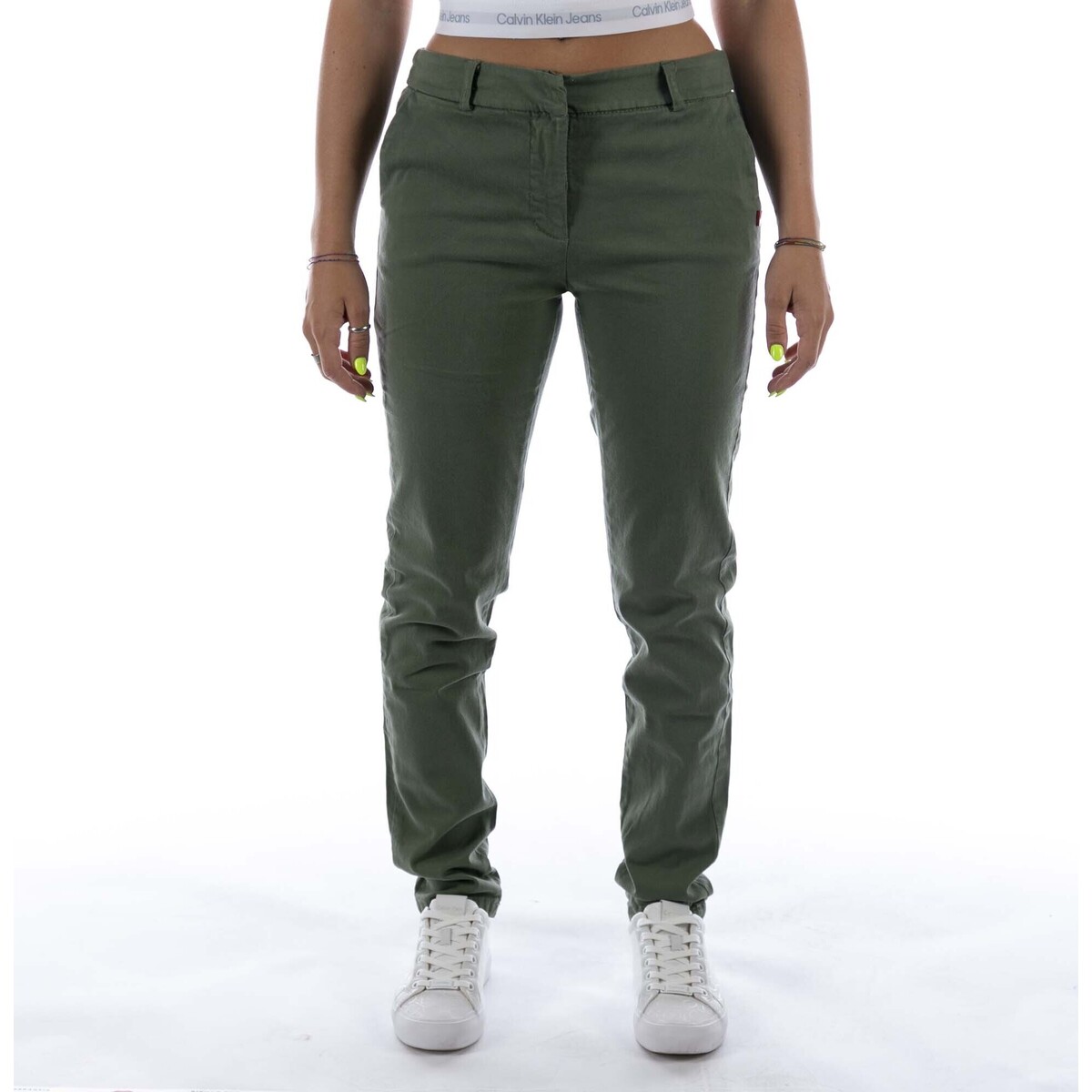 textil Mujer Pantalones Kontatto Chino Verde Verde