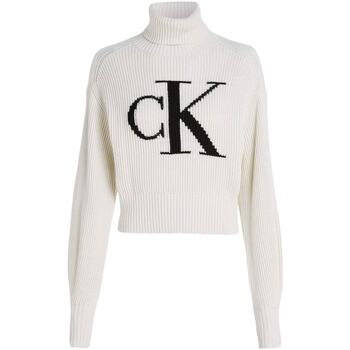 textil Mujer Jerséis Calvin Klein Jeans BLOWN UP CK LOOSE SWEATER Beige