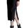 textil Mujer Vestidos Calvin Klein Jeans TAB SLEEVE SPLIT RIB  LONG DRESS Negro