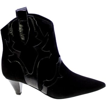 Zapatos Mujer Botines Marc Ellis Stivaletto Tronchetto Donna Nero Mt240 Negro