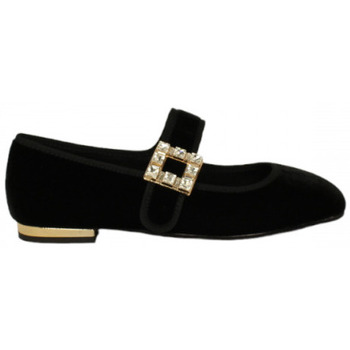 Zapatos Mujer Botas Noholita zapato mercedes terciopelo con tacon cromado Negro