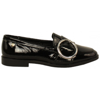 Zapatos Mujer Mocasín Top3 zapato mocasin con hebilla lateral en piel acharolada Negro