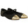Zapatos Mujer Botas Top3 zapato con pulsera combinado puntera metal Negro