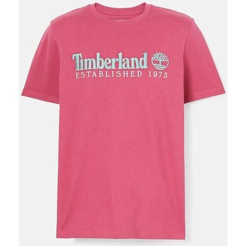 textil Hombre Tops y Camisetas Timberland TB0A6SE1 SS EST. 1973 CREW TEE-ED2 VIVACIOUS WB Violeta