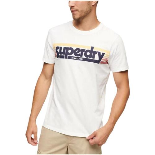 textil Hombre Camisetas manga corta Superdry M1011777A 01C Blanco