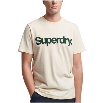 textil Hombre Camisetas manga corta Superdry M1011754A 9VI Blanco