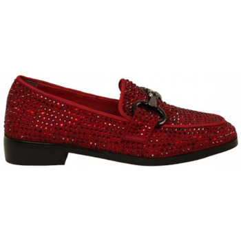 Zapatos Mujer Botas Noholita mocasin banda estribo con incrustacion cristales Rojo