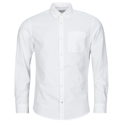 textil Hombre Camisas manga larga Jack & Jones JJEOXFORD SHIRT LS Blanco