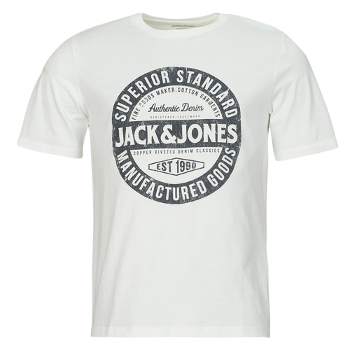 textil Hombre Camisetas manga corta Jack & Jones JJEJEANS TEE SS O-NECK  23/24 Blanco