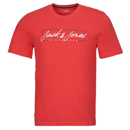textil Hombre Camisetas manga corta Jack & Jones JJZURI TEE SS CREW NECK Rojo