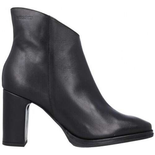 Zapatos Mujer Botines Wonders Botines con tacón para mujer de  M-5130 Negro