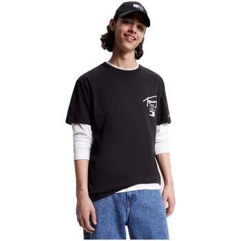 textil Hombre Camisetas manga corta Tommy Jeans DM0DM17716-BDS Negro